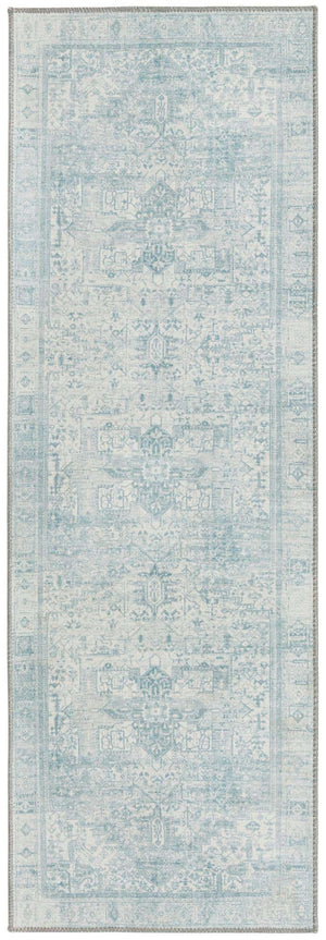 Washable Ivory 2' x 6' Timeless Runner Area Rug Easy to Clean Stain Resistant & Durable Traditional Classic Vintage Design Carpet for Sale at Rug Engine