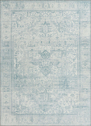 Washable Ivory 7' 6 x 10' 6 Timeless Rectangle Area Rug Easy to Clean Stain Resistant & Durable Traditional Classic Vintage Design Carpet for Sale at Rug Engine