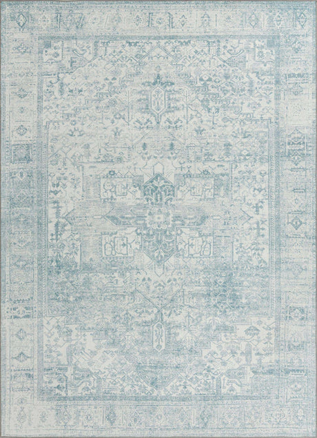 Washable Ivory 7' 6 x 10' 6 Timeless Rectangle Area Rug Easy to Clean Stain Resistant & Durable Traditional Classic Vintage Design Carpet for Sale at Rug Engine