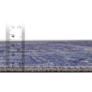 Washable Navy Blue 3' 6 x 5' 6 Timeless Rectangle Area Rug Easy to Clean Stain Resistant & Durable Traditional Classic Vintage Design Carpet for Sale at Rug Engine