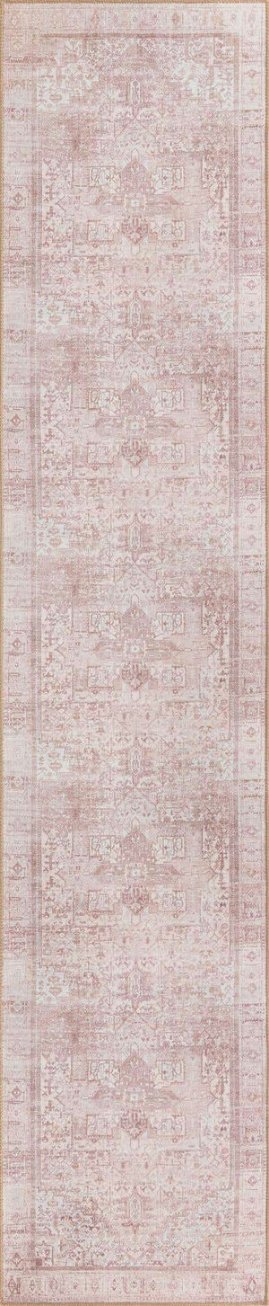 Washable Beige 2' 6 x 12' Timeless Runner Area Rug Easy to Clean Stain Resistant & Durable Traditional Classic Vintage Design Carpet for Sale at Rug Engine