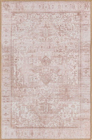 Washable Beige 2' x 3' Timeless Rectangle Area Rug Easy to Clean Stain Resistant & Durable Traditional Classic Vintage Design Carpet for Sale at Rug Engine