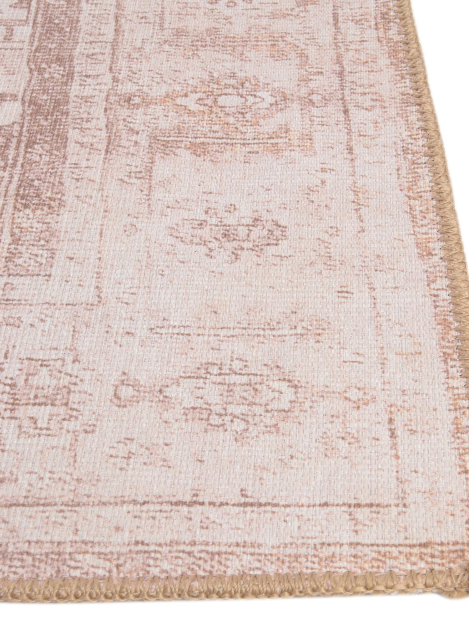 Washable Beige 7' 6 x 10' 6 Timeless Rectangle Area Rug Easy to Clean Stain Resistant & Durable Traditional Classic Vintage Design Carpet for Sale at Rug Engine