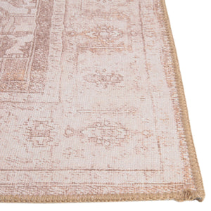 Washable Beige 2' x 3' Timeless Rectangle Area Rug Easy to Clean Stain Resistant & Durable Traditional Classic Vintage Design Carpet for Sale at Rug Engine