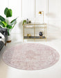 Washable Beige 3' 6 x 3' 6 Timeless Round Area Rug Easy to Clean Stain Resistant & Durable Traditional Classic Vintage Design Carpet for Sale at Rug Engine