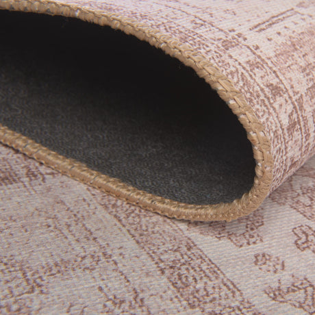 Washable Beige 7' 6 x 7' 6 Timeless Square Area Rug Easy to Clean Stain Resistant & Durable