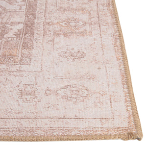 Beige 8' x 8' Timeless Washable Square Rug