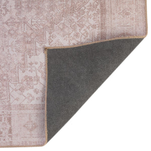 Beige 8' x 8' Timeless Washable Square Rug