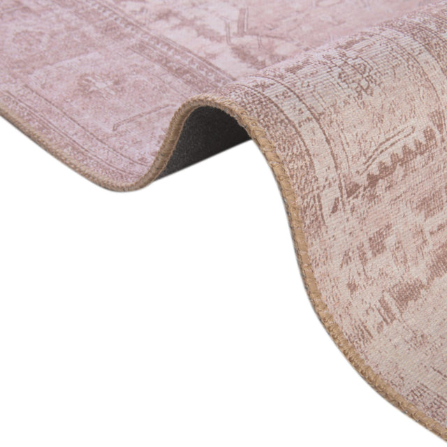 Beige 8' x 8' Timeless Washable Square Rug