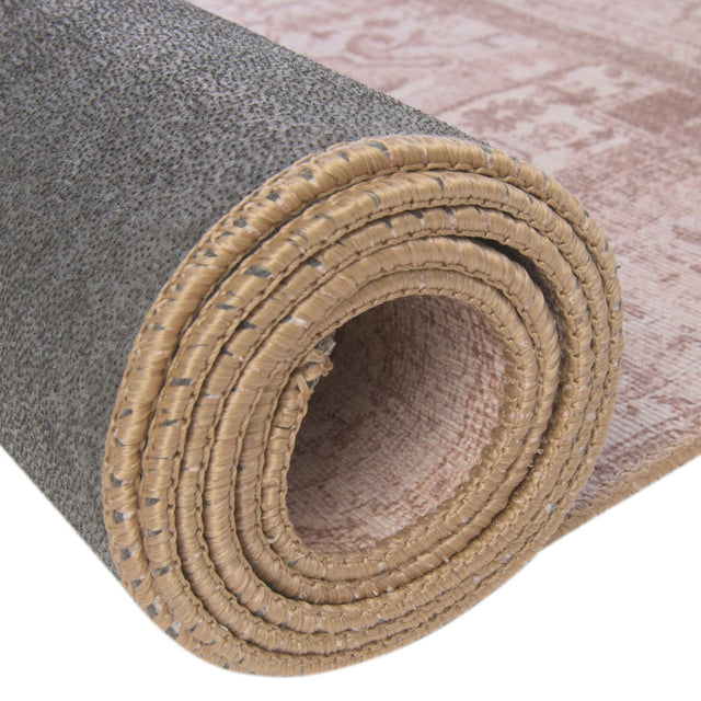 Beige 8' x 8' Timeless Washable Square Rug