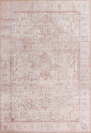 Washable Beige 8' 4 x 12' Timeless Rectangle Area Rug Easy to Clean Stain Resistant & Durable Traditional Classic Vintage Design Carpet for Sale at Rug Engine