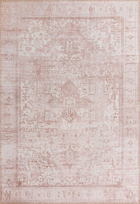 Washable Beige 8' 4 x 12' Timeless Rectangle Area Rug Easy to Clean Stain Resistant & Durable Traditional Classic Vintage Design Carpet for Sale at Rug Engine