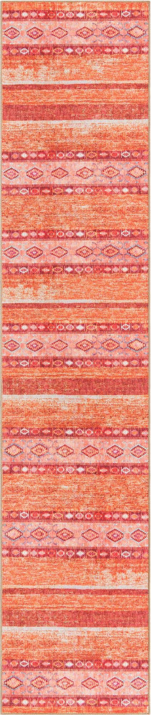 Washable Rust Red 2' 6 x 12' Timeless Runner Area Rug Easy to Clean Stain Resistant & Durable Traditional Classic Vintage Design Carpet for Sale at Rug Engine