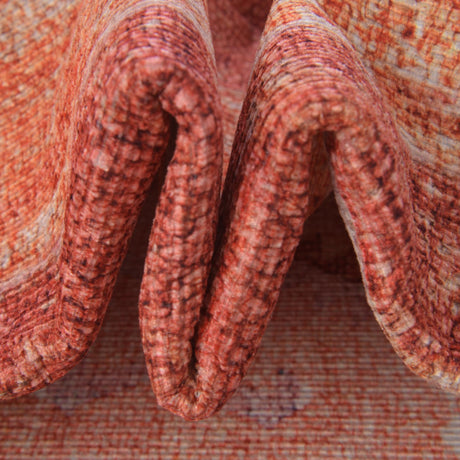 Washable Rust Red 8' 4 x 12' Timeless Rectangle Area Rug Easy to Clean Stain Resistant & Durable Traditional Classic Vintage Design Carpet for Sale at Rug Engine