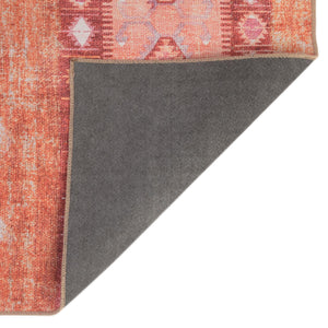 Washable Rust Red 2' x 3' Timeless Rectangle Area Rug Easy to Clean Stain Resistant & Durable Traditional Classic Vintage Design Carpet for Sale at Rug Engine