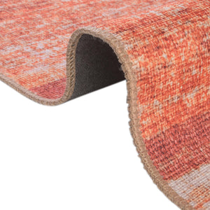 Washable Rust Red 7' 6 x 10' 6 Timeless Rectangle Area Rug Easy to Clean Stain Resistant & Durable Traditional Classic Vintage Design Carpet for Sale at Rug Engine