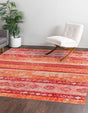 Washable Rust Red 7' 6 x 7' 6 Timeless Square Area Rug Easy to Clean Stain Resistant & Durable Traditional Classic Vintage Design Carpet for Sale at Rug Engine