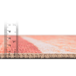 Washable Rust Red 7' 6 x 7' 6 Timeless Square Area Rug Easy to Clean Stain Resistant & Durable Traditional Classic Vintage Design Carpet for Sale at Rug Engine
