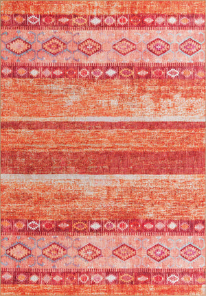 Washable Rust Red 8' 4 x 12' Timeless Rectangle Area Rug Easy to Clean Stain Resistant & Durable Traditional Classic Vintage Design Carpet for Sale at Rug Engine