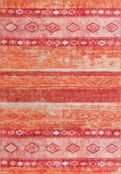Washable Rust Red 8' 4 x 12' Timeless Rectangle Area Rug Easy to Clean Stain Resistant & Durable Traditional Classic Vintage Design Carpet for Sale at Rug Engine