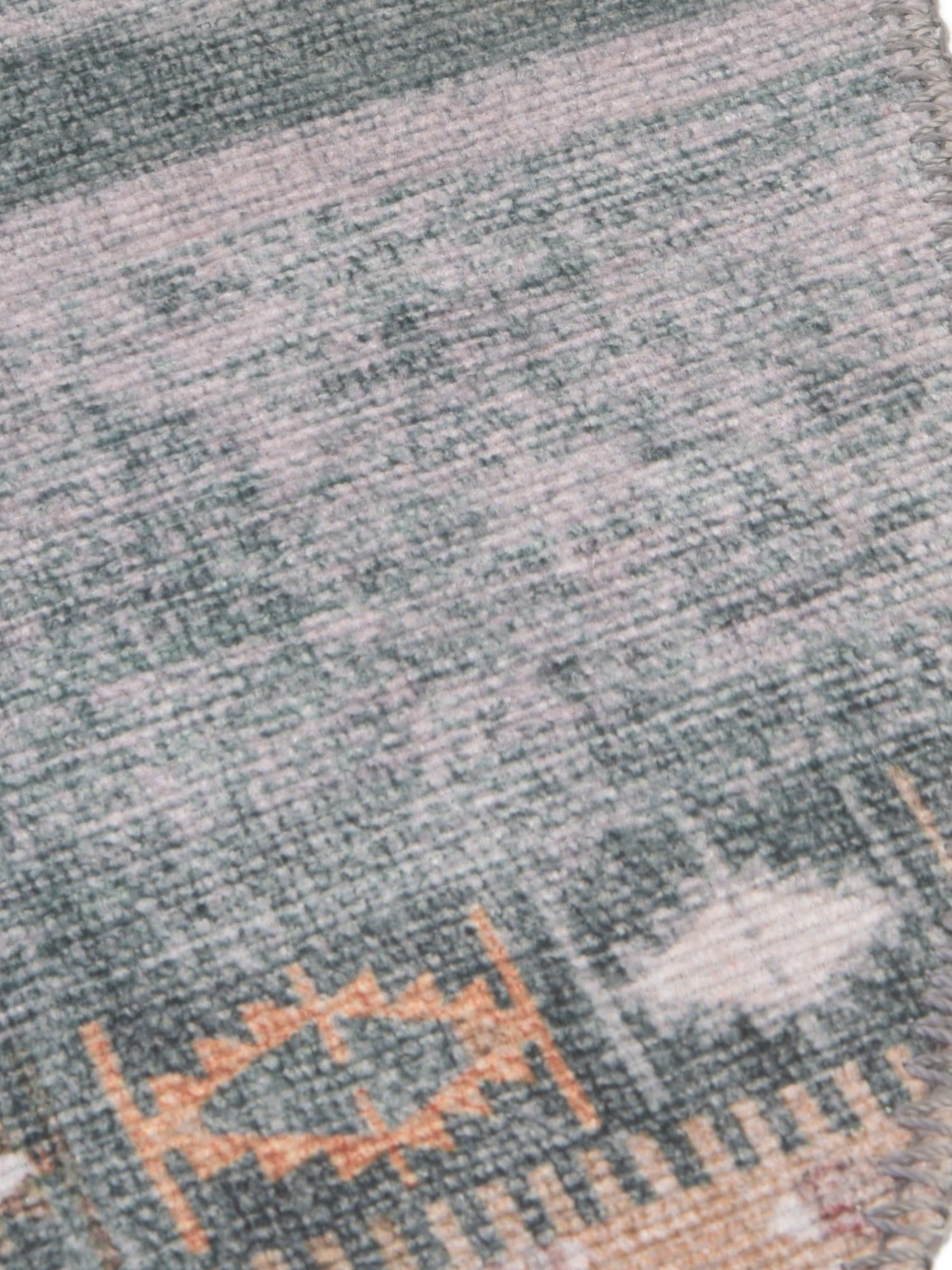 Washable Green 3' 6 x 3' 6 Timeless Round Area Rug Easy to Clean Stain Resistant & Durable Traditional Classic Vintage Design Carpet for Sale at Rug Engine