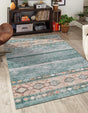 Washable Green 3' 6 x 5' 6 Timeless Rectangle Area Rug Easy to Clean Stain Resistant & Durable Traditional Classic Vintage Design Carpet for Sale at Rug Engine