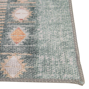 Washable Green 5' x 8' Timeless Rectangle Area Rug Easy to Clean Stain Resistant & Durable Traditional Classic Vintage Design Carpet for Sale at Rug Engine