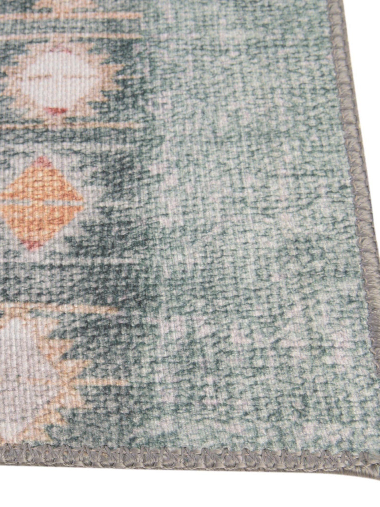 Washable Green 2' x 6' Timeless Runner Area Rug Easy to Clean Stain Resistant & Durable Traditional Classic Vintage Design Carpet for Sale at Rug Engine