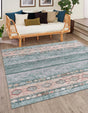 Washable Green 7' 6 x 7' 6 Timeless Square Area Rug Easy to Clean Stain Resistant & Durable Traditional Classic Vintage Design Carpet for Sale at Rug Engine