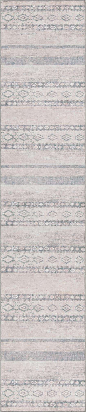 Washable Gray 2' 6 x 12' Timeless Runner Area Rug Easy to Clean Stain Resistant & Durable Traditional Classic Vintage Design Carpet for Sale at Rug Engine