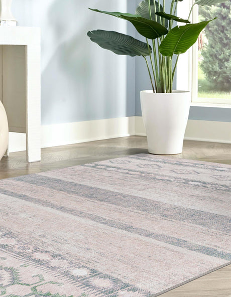 Washable Gray 7' 6 x 10' 6 Timeless Rectangle Area Rug Easy to Clean Stain Resistant & Durable Traditional Classic Vintage Design Carpet for Sale at Rug Engine