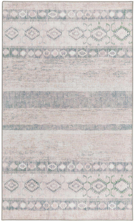 Washable Gray 5' x 8' Timeless Rectangle Area Rug Easy to Clean Stain Resistant & Durable Traditional Classic Vintage Design Carpet for Sale at Rug Engine