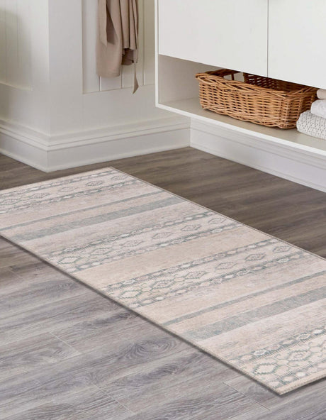 Washable Gray 2' 6 x 12' Timeless Runner Area Rug Easy to Clean Stain Resistant & Durable Traditional Classic Vintage Design Carpet for Sale at Rug Engine