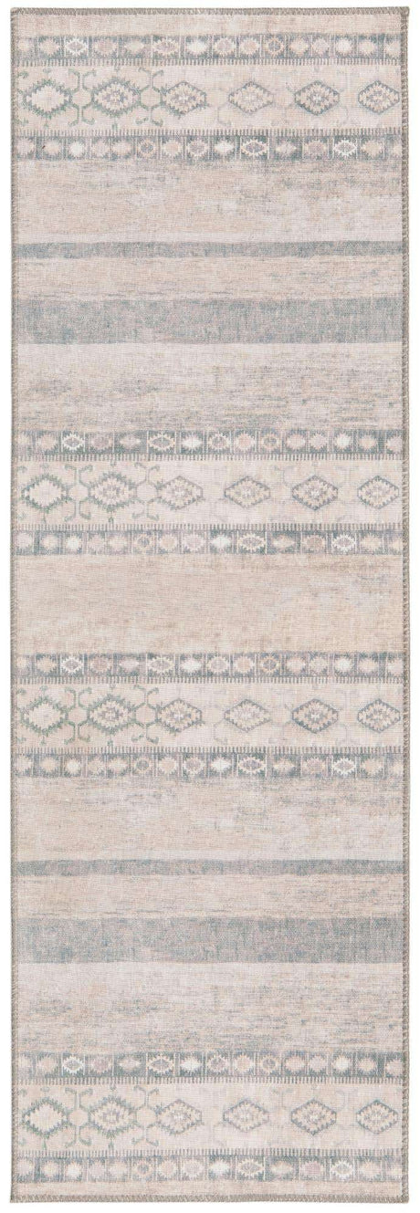 Washable Gray 2' x 6' Timeless Runner Area Rug Easy to Clean Stain Resistant & Durable Traditional Classic Vintage Design Carpet for Sale at Rug Engine