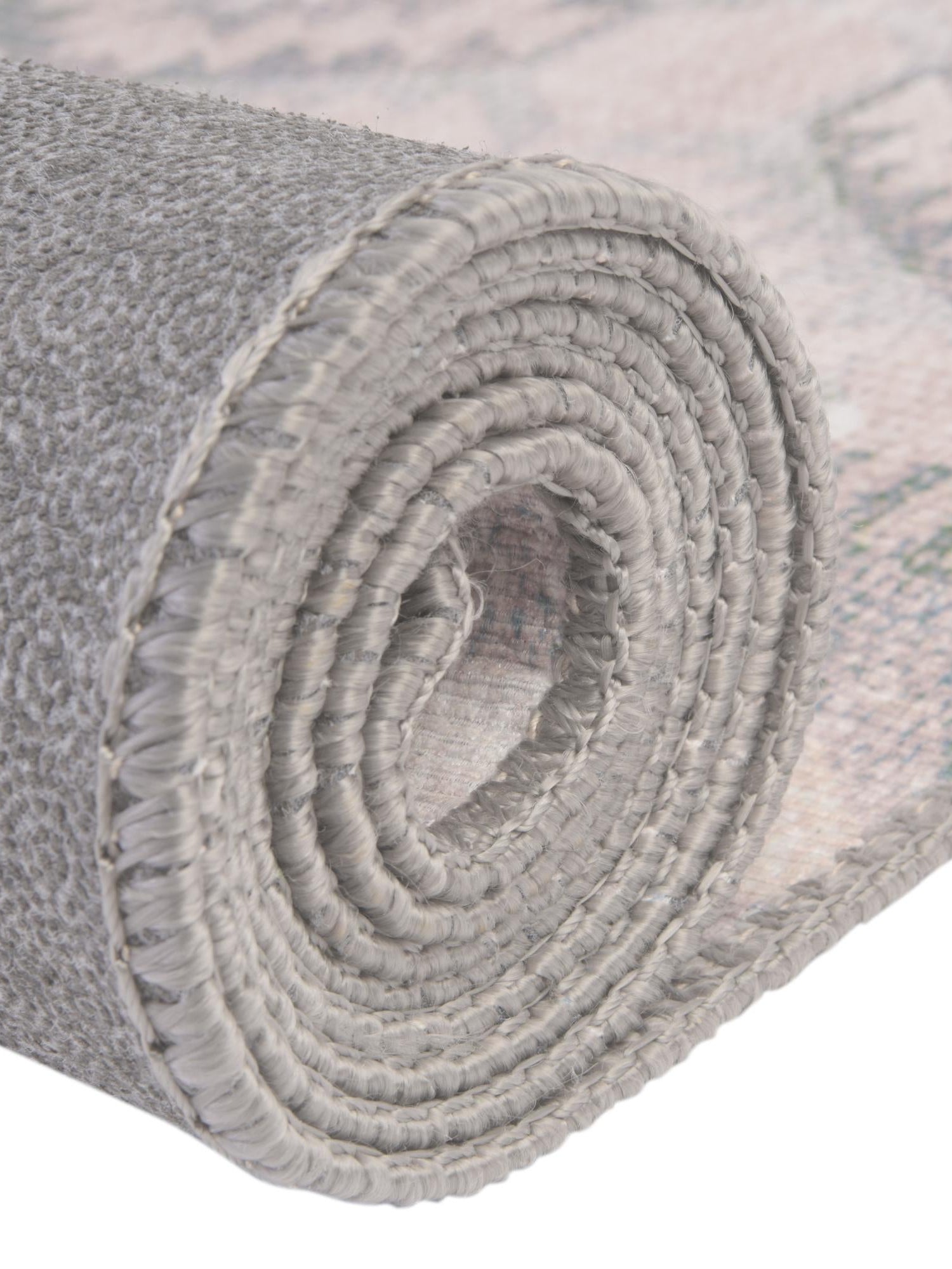 Washable Gray 7' 6 x 7' 6 Timeless Round Area Rug Easy to Clean Stain Resistant & Durable Traditional Classic Vintage Design Carpet for Sale at Rug Engine