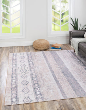 Washable Gray 7' 6 x 7' 6 Timeless Square Area Rug Easy to Clean Stain Resistant & Durable Traditional Classic Vintage Design Carpet for Sale at Rug Engine