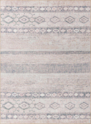 Washable Gray 7' 6 x 10' 6 Timeless Rectangle Area Rug Easy to Clean Stain Resistant & Durable Traditional Classic Vintage Design Carpet for Sale at Rug Engine