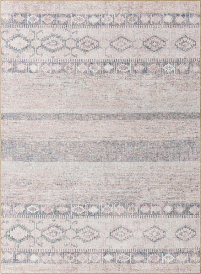 Washable Gray 7' 6 x 10' 6 Timeless Rectangle Area Rug Easy to Clean Stain Resistant & Durable Traditional Classic Vintage Design Carpet for Sale at Rug Engine