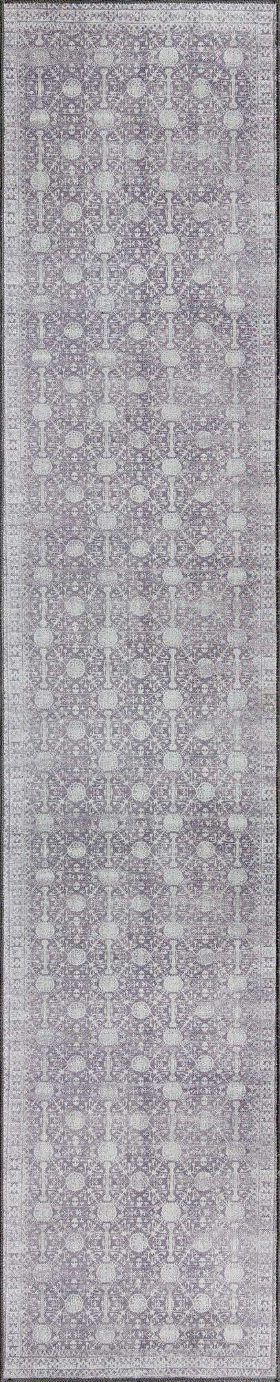 Washable Gray 2' 6 x 12' Timeless Runner Area Rug Easy to Clean Stain Resistant & Durable Traditional Classic Vintage Design Carpet for Sale at Rug Engine