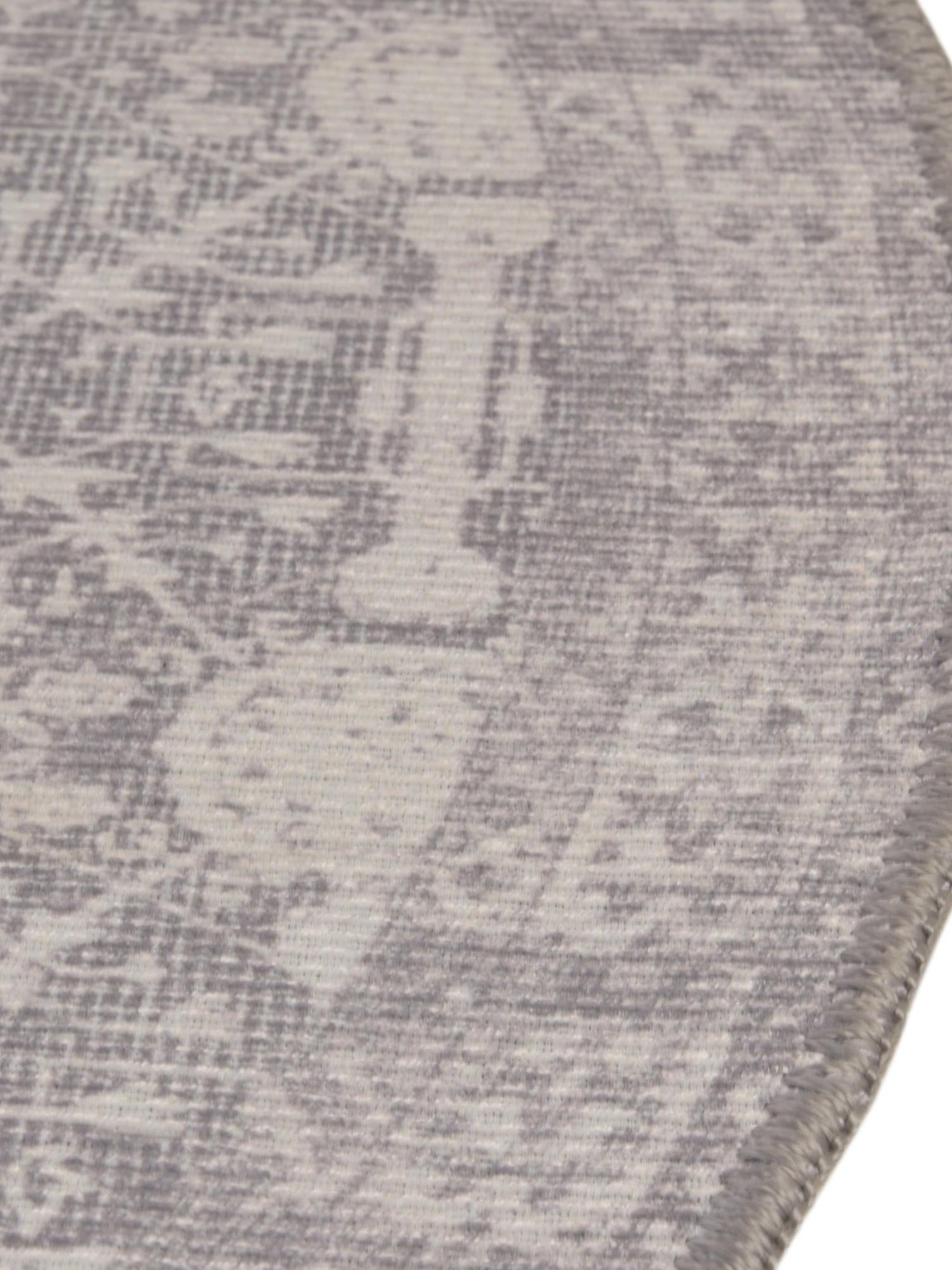 Washable Gray 3' 6 x 3' 6 Timeless Round Area Rug Easy to Clean Stain Resistant & Durable Traditional Classic Vintage Design Carpet for Sale at Rug Engine
