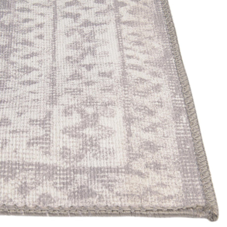 Washable Gray 3' 6 x 5' 6 Timeless Rectangle Area Rug Easy to Clean Stain Resistant & Durable Traditional Classic Vintage Design Carpet for Sale at Rug Engine