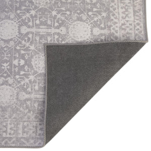 Washable Gray 2' x 3' Timeless Rectangle Area Rug Easy to Clean Stain Resistant & Durable Traditional Classic Vintage Design Carpet for Sale at Rug Engine