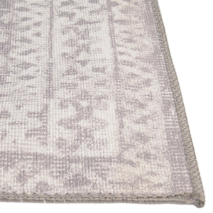 Washable Gray 2' 6 x 12' Timeless Runner Area Rug Easy to Clean Stain Resistant & Durable Traditional Classic Vintage Design Carpet for Sale at Rug Engine