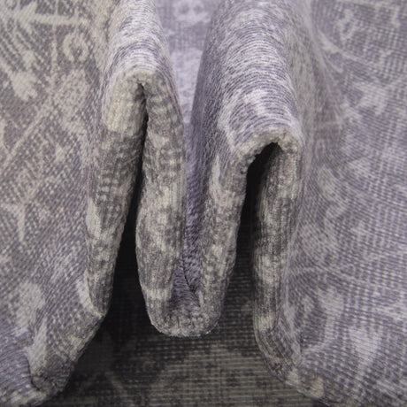 Washable Gray 7' 6 x 7' 6 Timeless Square Area Rug Easy to Clean Stain Resistant & Durable