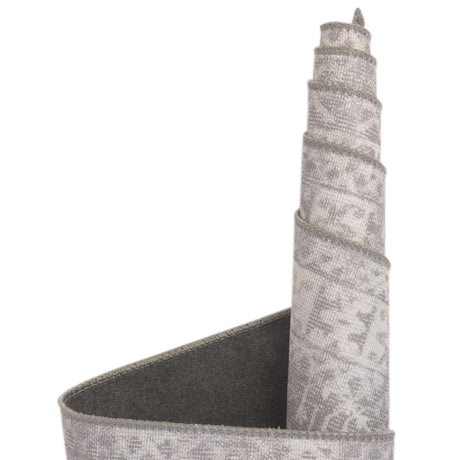 Washable Gray 7' 6 x 7' 6 Timeless Square Area Rug Easy to Clean Stain Resistant & Durable