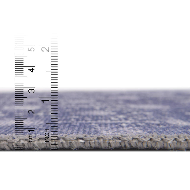 Washable Navy Blue 7' 6 x 10' 6 Timeless Rectangle Area Rug Easy to Clean Stain Resistant & Durable Traditional Classic Vintage Design Carpet for Sale at Rug Engine