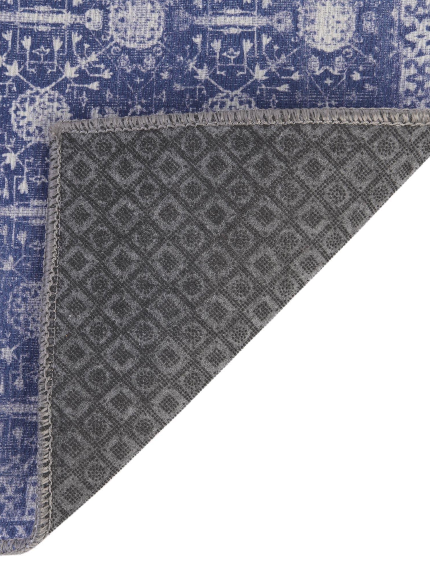Washable Navy Blue 7' 6 x 10' 6 Timeless Rectangle Area Rug Easy to Clean Stain Resistant & Durable Traditional Classic Vintage Design Carpet for Sale at Rug Engine
