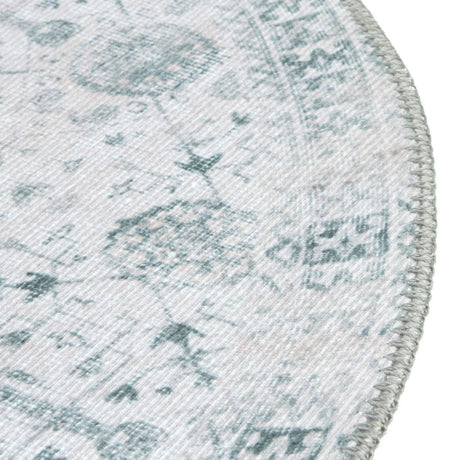 Washable Ivory 7' 6 x 7' 6 Timeless Round Area Rug Easy to Clean Stain Resistant & Durable Traditional Classic Vintage Design Carpet for Sale at Rug Engine