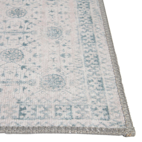 Washable Ivory 7' 6 x 10' 6 Timeless Rectangle Area Rug Easy to Clean Stain Resistant & Durable Traditional Classic Vintage Design Carpet for Sale at Rug Engine