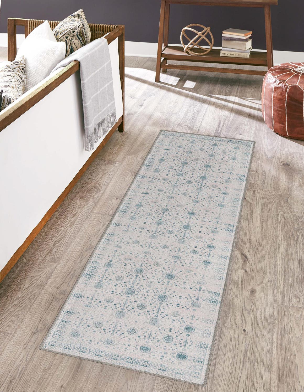 Washable Ivory 2' 6 x 12' Timeless Runner Area Rug Easy to Clean Stain Resistant & Durable Traditional Classic Vintage Design Carpet for Sale at Rug Engine